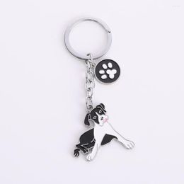 Keychains 2023 Fashion Cute Dog Pendant Key Chains For Women Pet Charms Bag Animal Car Ring Friend Gifts Jewellery