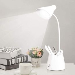 Table Lamps Car Companion 3 In 1 Multi-Function Study Reading LED Desk Lamp With Pen Holder Phone Stand