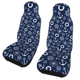 Car Seat Covers Blue Anchor Wheel Universal Cover Auto Interior For All Kinds Models Navigation Protection Fishing