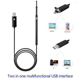 2-in-1/USB Ear Nose Throat Endoscope 6LED 3 Gears Brightness Adjustment Cleaning Tool Waterproof Spoon Earpick Care