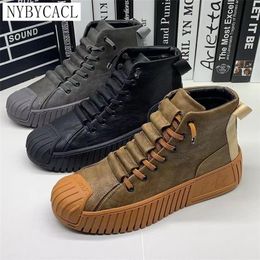 Stivali Autunno e inverno Stivali da uomo Stivali maggiorati Stringate Scarpe casual Scarpe da tavola Stivali da esterno di alta qualità Stile britannico 230217