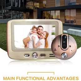 4.3 Inch Lcd Colour Screen Video-Eye Door Viewer Ir Night-Vision Visual Peephole Camera Po / Video Digital Doorbell Cam