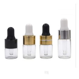 Perfume Bottle 1Ml 2Ml L Amber Dropper Mini Glass Essential Oil Display Vial Small Serum Per Brown Sample Container Drop Delivery He Dhzgx