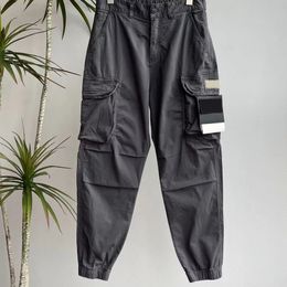 Pantaloni da uomo autunno inverno tuta stile militare retrò lavato tasca laterale bundle tuta da piede pantaloni casual