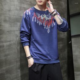 Men's Hoodies MrGoldenBowl Men 2023 Autumn Fashion Man Chinese Style Embroidered Casual Oversize Winter Male Clothing