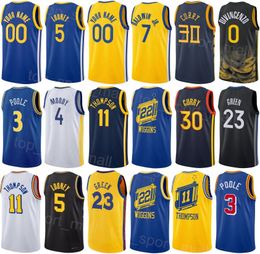 Man Kids Printed Basketball Donte DiVincenzo Jersey 0 Patrick Baldwin Jr 7 Jonathan Kuminga 00 Klay Thompson 11 Poole 3 Draymond Green 23 Team Blue Black White Yellow