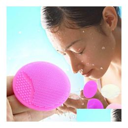 Sponges Applicators Cotton Facial Exfoliating Brush Infant Baby Soft Sile Wash Face Cleaning Pad Skin Spa Scrub Cleanser Tool Dro Dh5M6