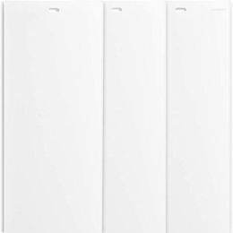 Curtain Factory Direct PVC Vertical Blind Replacement Slats Curved Smooth White 82.5 X 3.5 (3-Pack)