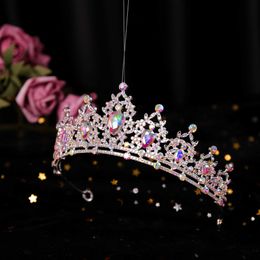 Tiaras Vintage Bridal Wedding Crown Baroque Rhinestone Crystal Crown Wedding Hair Accessories Gold Princess Headpiece Bridal Crown Z0220