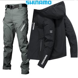 Outdoor Jackets Hoodies Fishing suit jacket tactical pants high quality spring and summer sun protection season outdoor sports waterproof clothing 230220