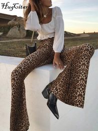 Men's Pants Men s Pants Hugcitar High Waist Leopard Print Flare Leggings Autumn Winter Women Fashion Sexy Bodycon Trousers Club Z230731