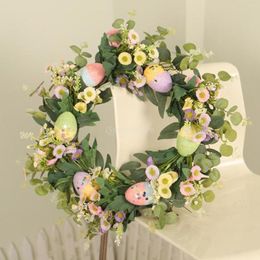 Decorative Flowers Lavender Wreath Artificial Green Leaves Indoor Front Door Home Wall Window Wedding Farmhouse Party Festival Decor