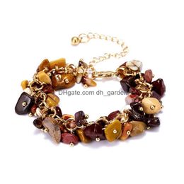 Beaded Wholesale Factory Direct Europe And America Creative New Natural Amethyst Stone Bracelet Jewellery Gift Sz3B045 Drop De Dhvws