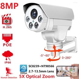 Security Camera Human Face Detection IP Xmeye 8MP 4K 5X Optical Zoom Night Vision Motion