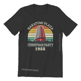 Men's T-Shirts Die Hard Movie Christmas Party 1988 Bruce Willis Man Tshirts Retro Vintage Nakatomi Plaza Individuality Men T Shirts Clothing Z0220
