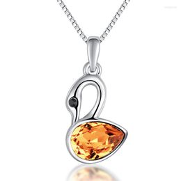 Pendant Necklaces NL-00375 2023 In Fashion Jewellery Silver Plated Animal Crystal Necklace Women's Day Gift 1 Dollar Item