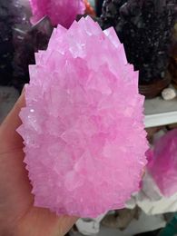 Decorative Figurines Rare And BeautifulPink ALUM Octahedral Crystal Cluster Used For Home Decoration Wedding