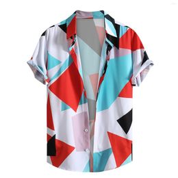 Men's T Shirts Tops Men Men's Fashion Casual Sports Loose Hawaiian Short Sleeve Shirt Pack