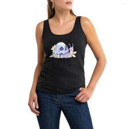 Women's Tanks Cute Pastel Skull Snail Design Goth Sexy Tank Top Women's Casual Personalised Sleeveless T-Shirt Gym Fitness Tee