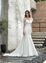 Vestido de noiva sereia fino com lantejoulas novo estilo longo em V profundo EN50381