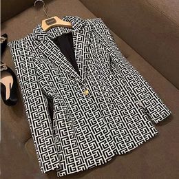 Womens Suits Blazers Tide Brand Retro Fashion designer Gray Series Suit Jacket Lion Single-Breasted Slim Plus Size Women's Clothing A58258