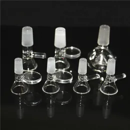 hookahs 14mm 18mm Bowl Thick Pyrex Glass Bong Bowls Clear Pipe for Oil Rig Tobacco Herb Smoking Water Pipes glass ash catcher