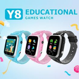 Children's watches Y8 Smart Kids Watch Music Game Camera Clock Recording Pedometer Multifunction Smartwatch Children Gift 230220