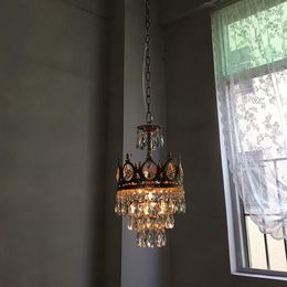 Pendant Lamps Copper Loft Industrial Lamp Lights Vintage Light Fixtures Nordic Bedroom Hanglamp Home Lighting Crystal Hanglampen