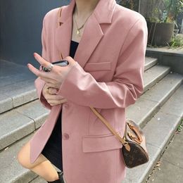 Women's Suits & Blazers Blazer Women 2023 Spring And Autumn Net Red Clothes Korean Version Loose Suit Pink Casual Jacket WomenWomen's