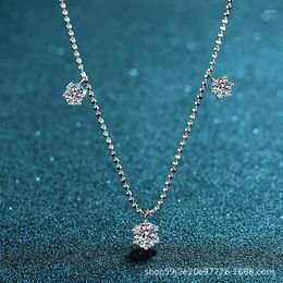 Chains Moissanite Passed Diamond Test Perfect Cut 925 Sterling Silver 3.2ct Gypsophila Pendant Women Classic Necklace