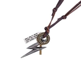 Pendant Necklaces 2023 Fashion Brand Necklace Men Leather Jewellery Ethnic Charm Accessories Drop Collier