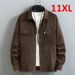 Men's Jackets 2023 Spring Jacket Men Vintage Coat Plus Size 10XL 11XL Cargo Male Fashion Causal Button Big