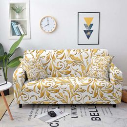 Chair Covers Elastic Sofa Cover For Living Room Baroque Printed Couch L Shaped Chaise Longue Corner Slipcover 1/2/3/4 Seater