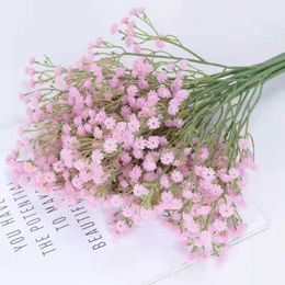 Decorative Flowers Wreaths 62cm high quality hot selling gypsophila artificial flower living room garden decoration photography props bridal bouquet T230217