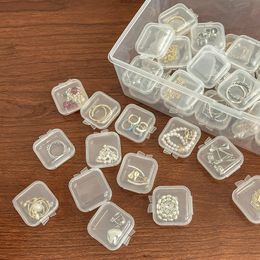 Packing Boxes Mini Clear Plastic Small Box Jewellery Earplugs Storage Case Container Bead Makeup Transparent Organiser