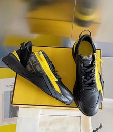 Top Luxury FLOW Men's Sneakers Shoes Zipper Rubber Mesh Runner Sports Lightweight Skateboard Walking Runner Sole Tech Comfort Trainer EU38-46