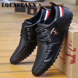 Dress Shoes Flax Breathable Solid Colour Slip Men Driving Spring And Autumn Style Mens Peas the British Sneakers 230220