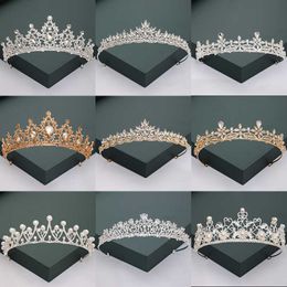 Tiaras Gold Silver Colour Tiaras And Crowns For Wedding Bride Party Crystal Pearls Diadems Rhinestone Head Ornaments Fashion Accessories Z0220