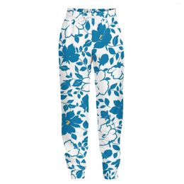 Men's Pants Jumeast 3D Jogger Casual Sweatpants Baggy Mens Blue Flower Stripe Print Pattern Straight For Men Tracksuit Trousers