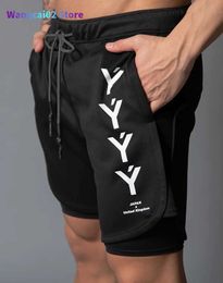 Men's Shorts Men's Shorts Summer New Style Jogging Double-layer Mesh Gym Sports Fitness Bodybuilding Exercise Black Casual Short 022023H