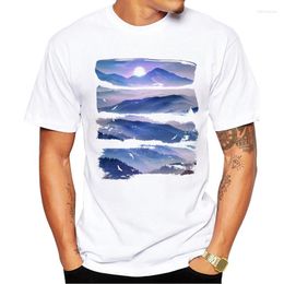 Men's T Shirts 2023 S Fashion Mountains Men T-Shirt UV Mountain Printed Hipster Short Sleeve Tee Casual Tshirts