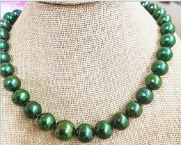 Chains Huge 13-16mm Sea Genuine Green Pearl Necklace For Women