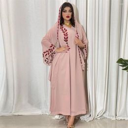 Ethnic Clothing Muslim Hijab Dress Dubai Women Abaya Kaftan Turkey Chiffon Embroidery Abayas African Party Gown Arabic Robe Islamic With