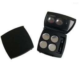 Storage Bottles 30pcs High Class Classic Black Eyeshadow Compact Plate 4 Grids Cosmetic Lipstick Blusher Box Empty Eyebrow Powder Container