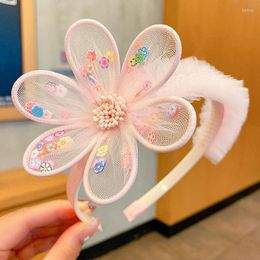 Hair Accessories Children's Vintage Crown Non-slip Headband For Kids Mesh Card Head Girl Ear Headdress Gauze Baby