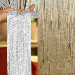 Curtain 200x100cm Luxury Crystal String Flash Line Shiny Tassel Door Window Room Divider Home Decoration