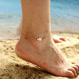 Anklets Woman's Fish Jewelry Titanium Beaded Summer Beach Rose Gold Leg Bracelet Anklet For Girl Couple Barefoot Chain Fashion Gift