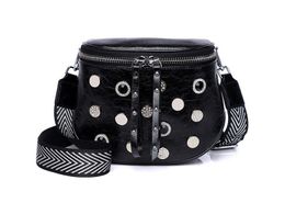 Waist Bags Women fashion split leather studresinstone belt bag waist packs 230220