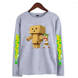 Men's T Shirts Anime Yotsuba Long Sleeve Shirt Female Kawaii Cartoon Graphic Tees Autumn Tops Unisex Tee Men Women Oversized T-Shirt