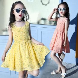 Girl Dresses Summer Flower Floral Dress For Kids Princess Children Costume Teenager Clothing Beach